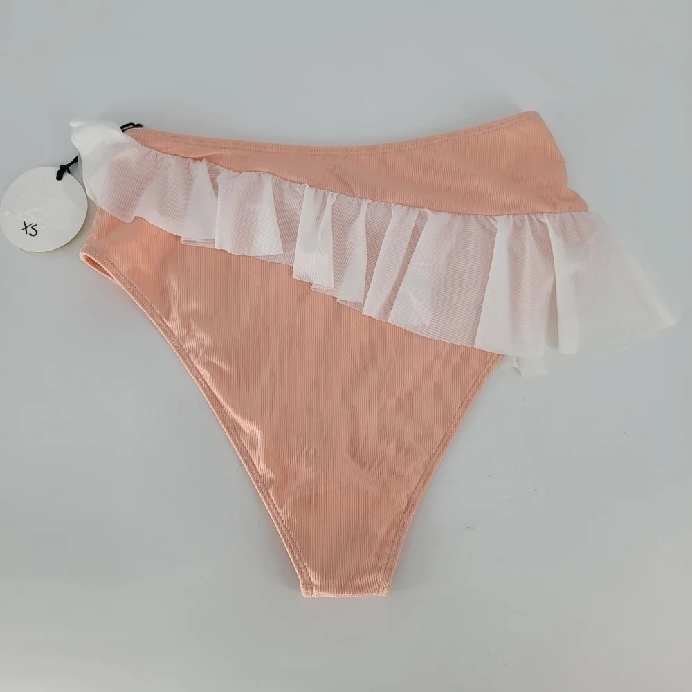 TULAROSA julieta high waist peach bikini bottoms xsmall - Picture 5 of 8